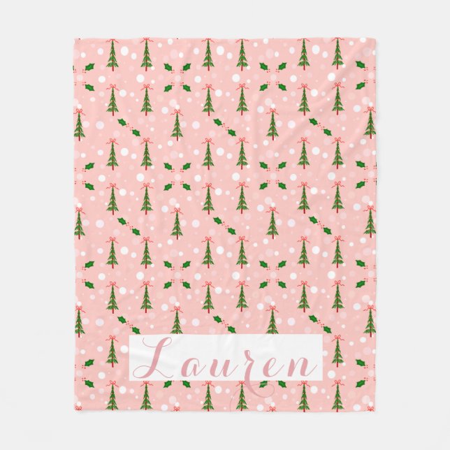 Personalisierter Weihnachtsbaum Fleece Blanket (Vorderseite)