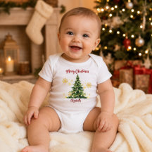 Personalisierter Weihnachtsbaum für Babys erstes W