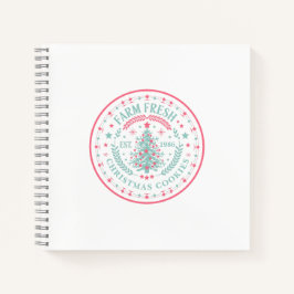 Personalisierter Weihnachtsbaum im Designstil Notizbuch