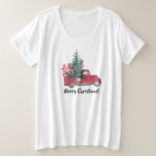 Personalisierter Weihnachtsbaum in einem antiken L Große Größe T-Shirt