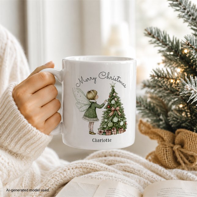 Personalisierter Weihnachtsbaum Kaffeetasse (Von Creator hochgeladen)