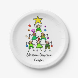 Personalisierter Weihnachtsbaum Kinder Pappteller