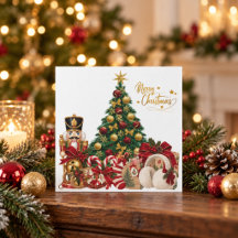 Personalisierter Weihnachtsbaum mit Geschenken Kar