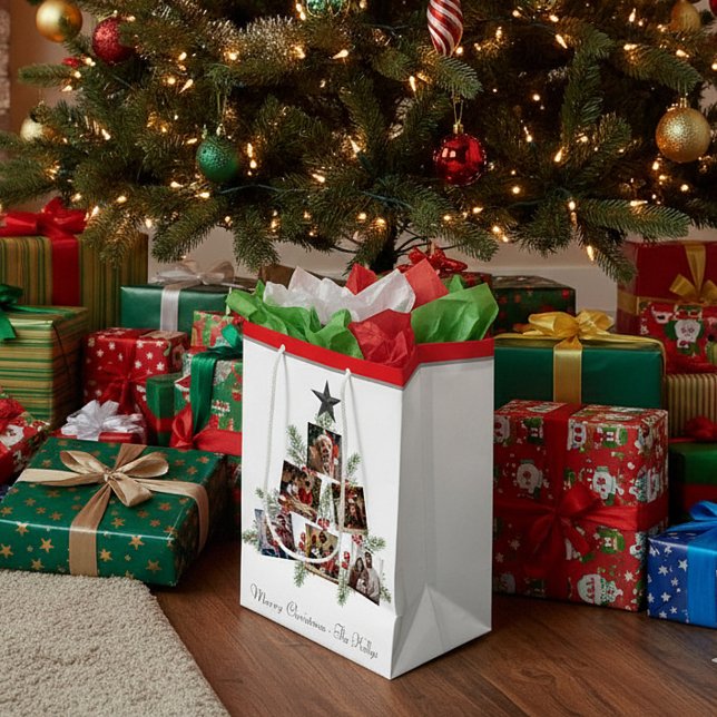 Personalisierter Weihnachtsbaum Mittlere Geschenktüte (Von Creator hochgeladen)
