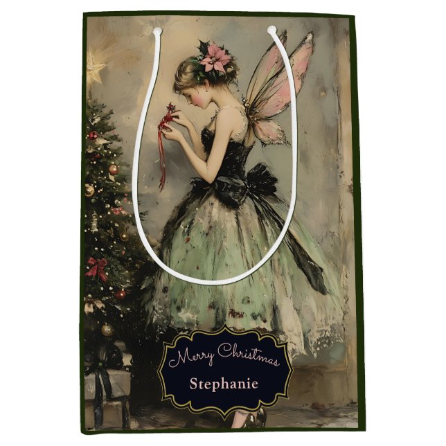 Personalisierter Weihnachtsbaum Mittlere Geschenktüte (Vorderseite)
