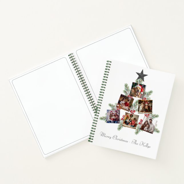 Personalisierter Weihnachtsbaum Notizbuch (Innenseite)