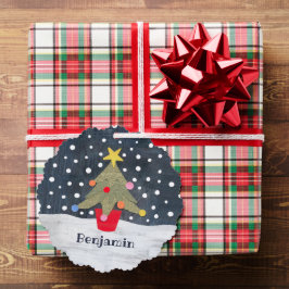 Personalisierter Weihnachtsbaum Ornament Karte