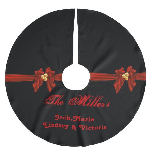 Personalisierter Weihnachtsbaum-Rock Polyester Weihnachtsbaumdecke (Vorderseite)