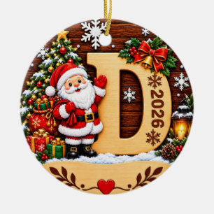 Personalisierter Weihnachtsbaumanhänger 2026- Buch Keramik Ornament
