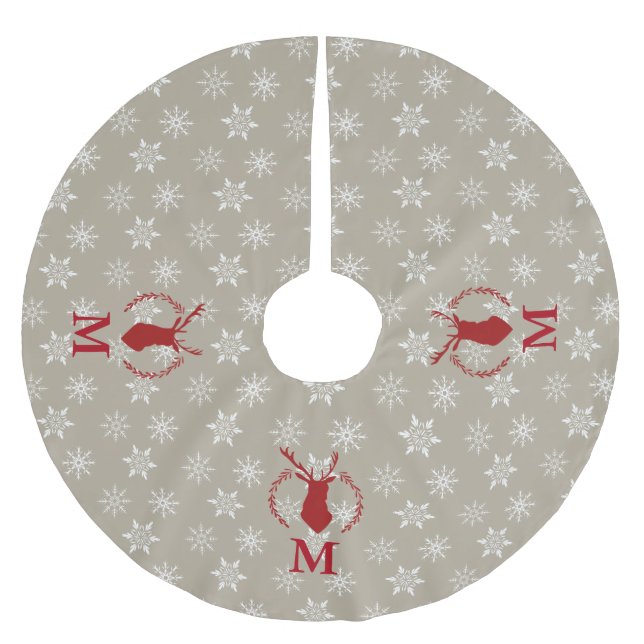 Personalisierter Weihnachtsbaumrock Polyester Weihnachtsbaumdecke (Vorderseite)