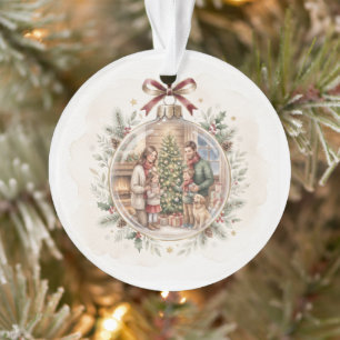 Personalisierter Weihnachtsbaumschmuck Wasserfarbe Ornament