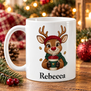 Personalisierter Weihnachtsbecher für Kaffeeliebha Kaffeetasse
