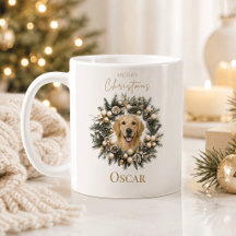 Personalisierter Weihnachtsbecher mit Haustierfoto