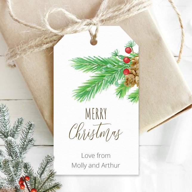 Personalisierter Weihnachtsblättertag Geschenkanhänger (Von Creator hochgeladen)