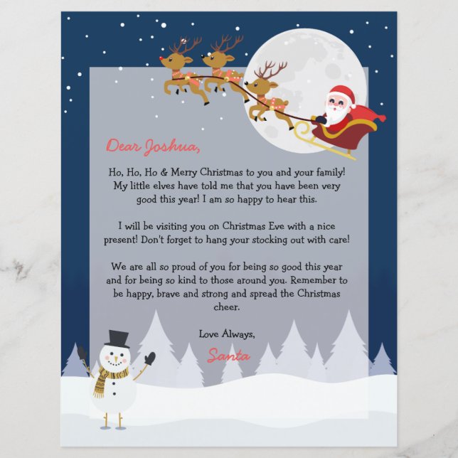 Personalisierter Weihnachtsbrief von Nordpol (Vorderseite)