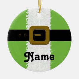 Personalisierter Weihnachtself Keramikornament