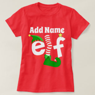 Personalisierter Weihnachtself-Name T-Shirt