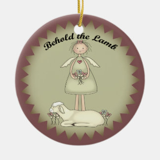 Personalisierter Weihnachtsengel und Keramikornament
