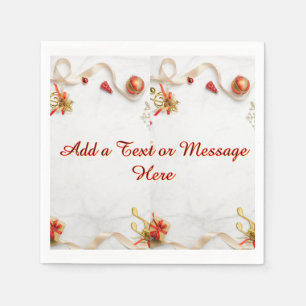 Personalisierter Weihnachtsfeier-Tisch Serviette