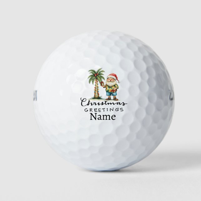 Personalisierter Weihnachtsfeiertag Golfball (Vorderseite)