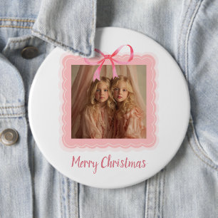 Personalisierter Weihnachtsfoto-Button Button