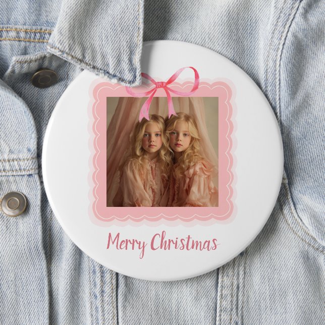 Personalisierter Weihnachtsfoto-Button  Button (Beispiel)