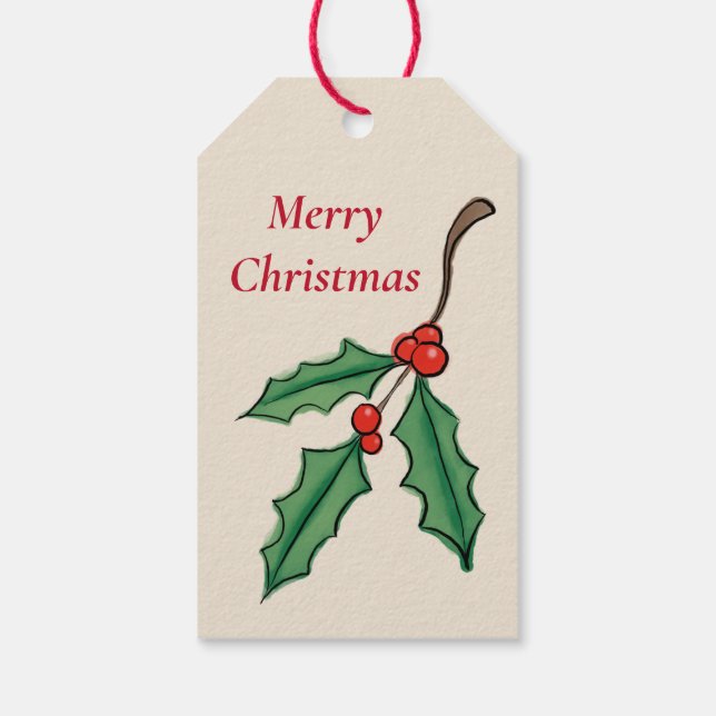 Personalisierter Weihnachtsgeschenktag Geschenkanhänger (Rückseite)