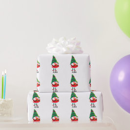 Personalisierter Weihnachtsgnom Holing eine Gesche Geschenkpapier