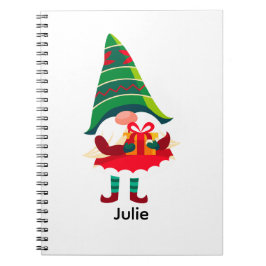 Personalisierter Weihnachtsgnom Holing eine Gesche Notizblock