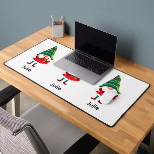 Personalisierter Weihnachtsgnom Holing eine Gesche Schreibtischunterlage