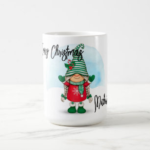 Personalisierter Weihnachtsgnome Kaffeetasse