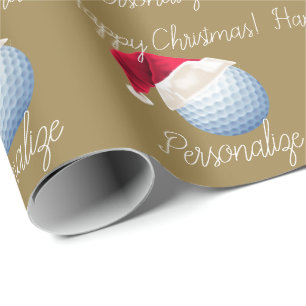 Personalisierter Weihnachtsgolfball Weihnachtsfeie Geschenkpapier