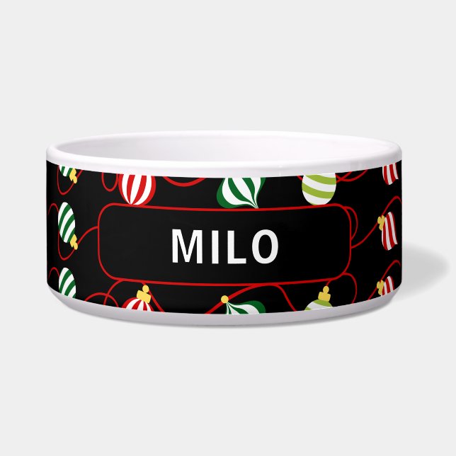 Personalisierter Weihnachtshund Napf (Vorderseite)