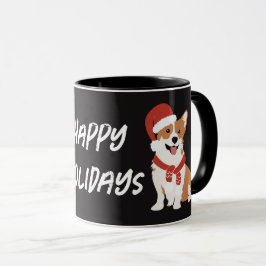 Personalisierter Weihnachtshund Watercolor Tasse