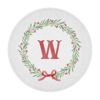Personalisierter Weihnachtsinitial Schneidebrett