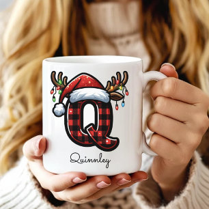 Personalisierter Weihnachtskaffeebecher mit Monogr Kaffeetasse