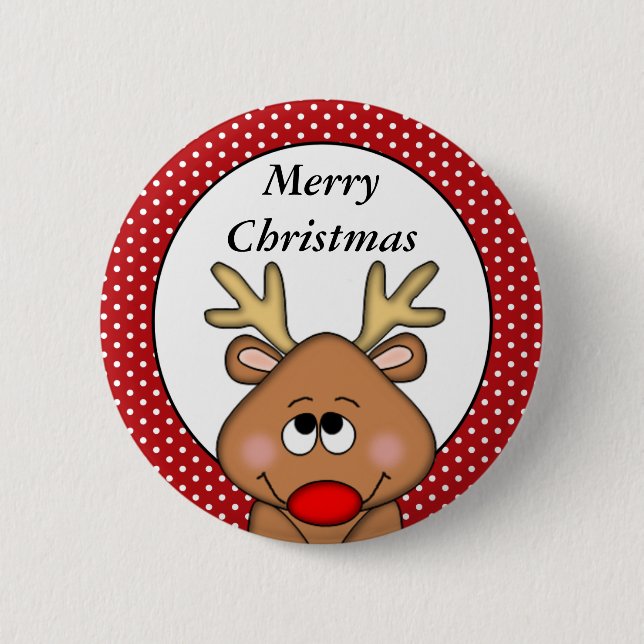 Personalisierter Weihnachtsknopf Button (Vorderseite)