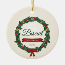 Personalisierter Weihnachtskranz-Anhänger für das