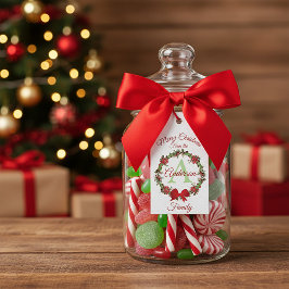 Personalisierter Weihnachtskranz Geschenkanhänger