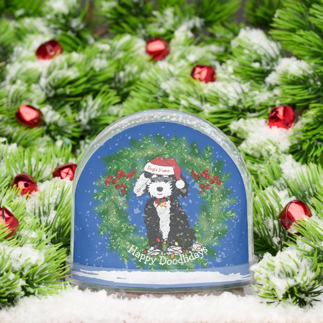 Personalisierter Weihnachtskranz Naughty Bernedood Schneekugeln (Weihnachten)