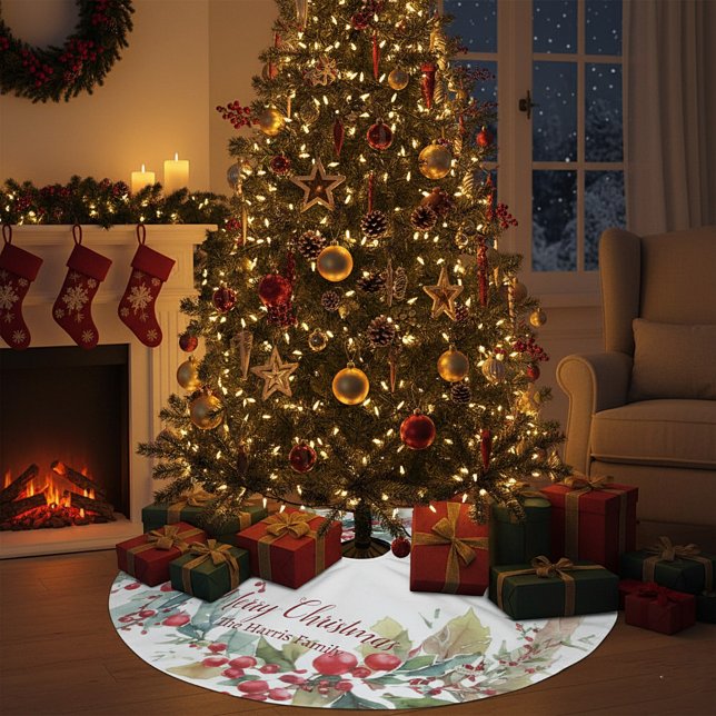 Personalisierter Weihnachtskranz Polyester Weihnachtsbaumdecke (Von Creator hochgeladen)