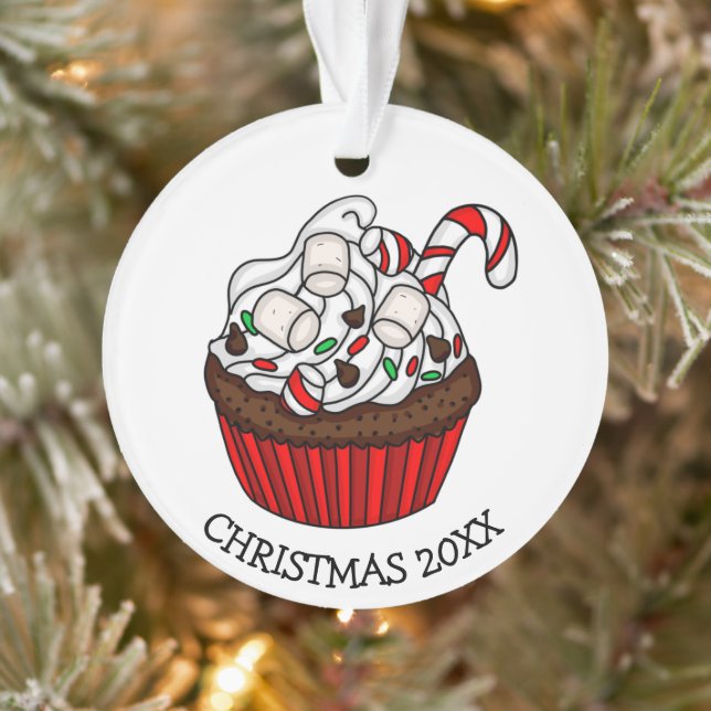 Personalisierter Weihnachtskuchen Ornament (Baum)