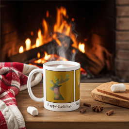 Personalisierter Weihnachtsmann, Deep Bronz Gold Kaffeetasse