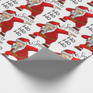 Personalisierter Weihnachtsmann Geschenkpapier