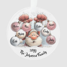 Personalisierter Weihnachtsmann im Schnee Acryl-Or