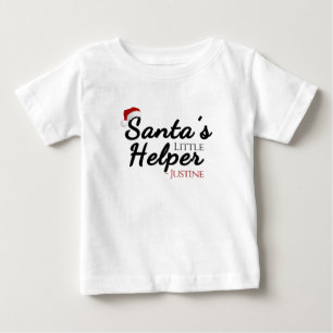 Personalisierter Weihnachtsmann, kleine Helferin,  Baby T-shirt