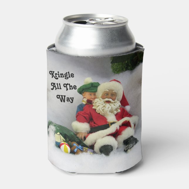 Personalisierter Weihnachtsmann nimmt einen Tumbel Dosenkühler (Kanne Vorderseite)