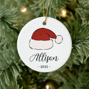 Personalisierter Weihnachtsmann-Schmuck für Ihn od Keramik Ornament