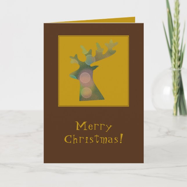 Personalisierter Weihnachtsmann, tiefe Bronze Karte (Vorderseite)