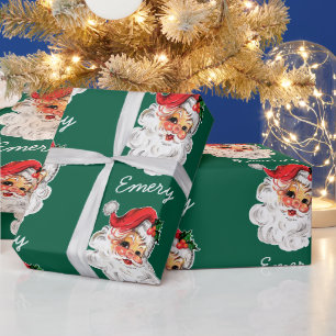 Personalisierter Weihnachtsmann Weihnachten Santa  Geschenkpapier